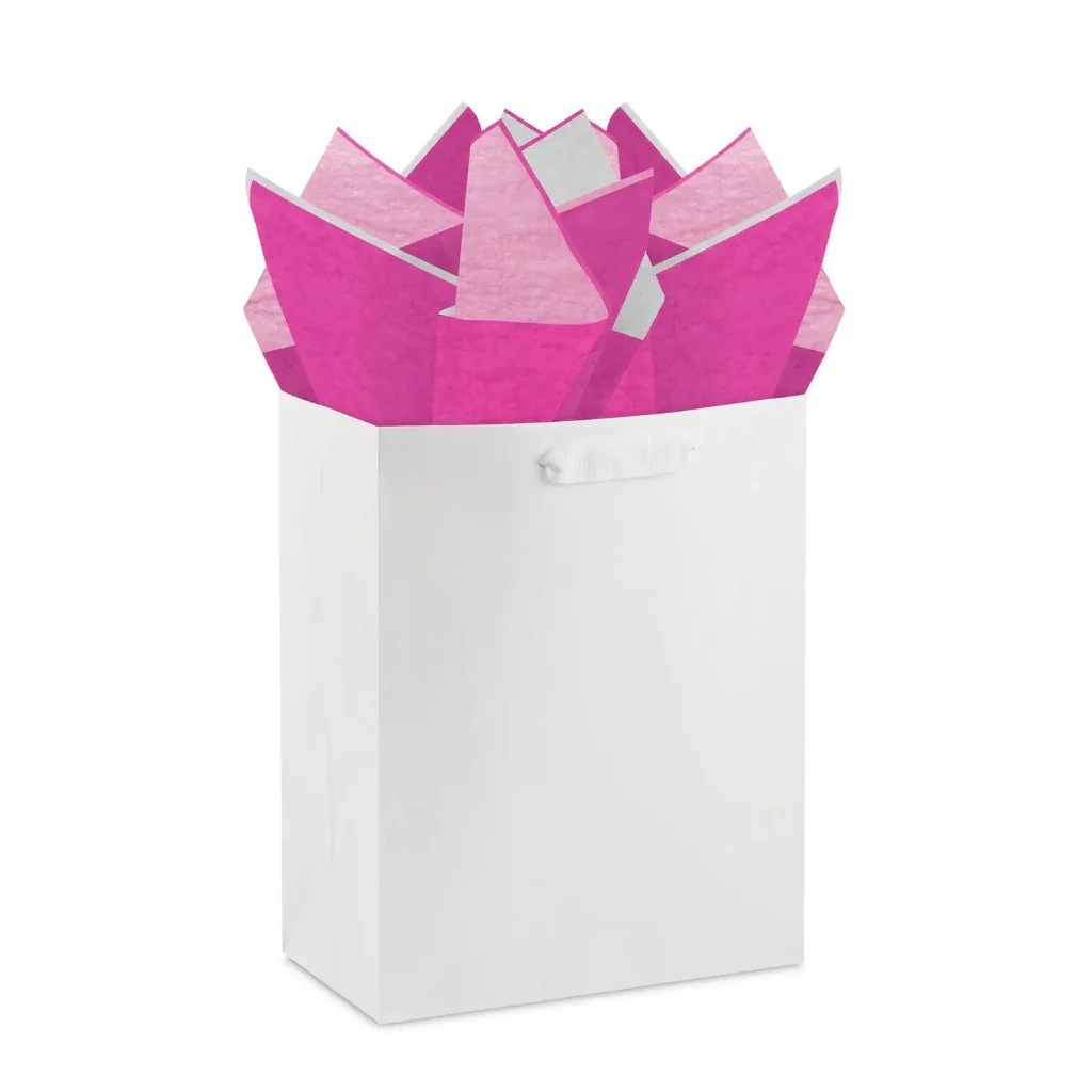 Hallmark : Light Pink, Hot Pink and White 3-Pack Assorted Tissue Paper, 12 sheets - Image 3