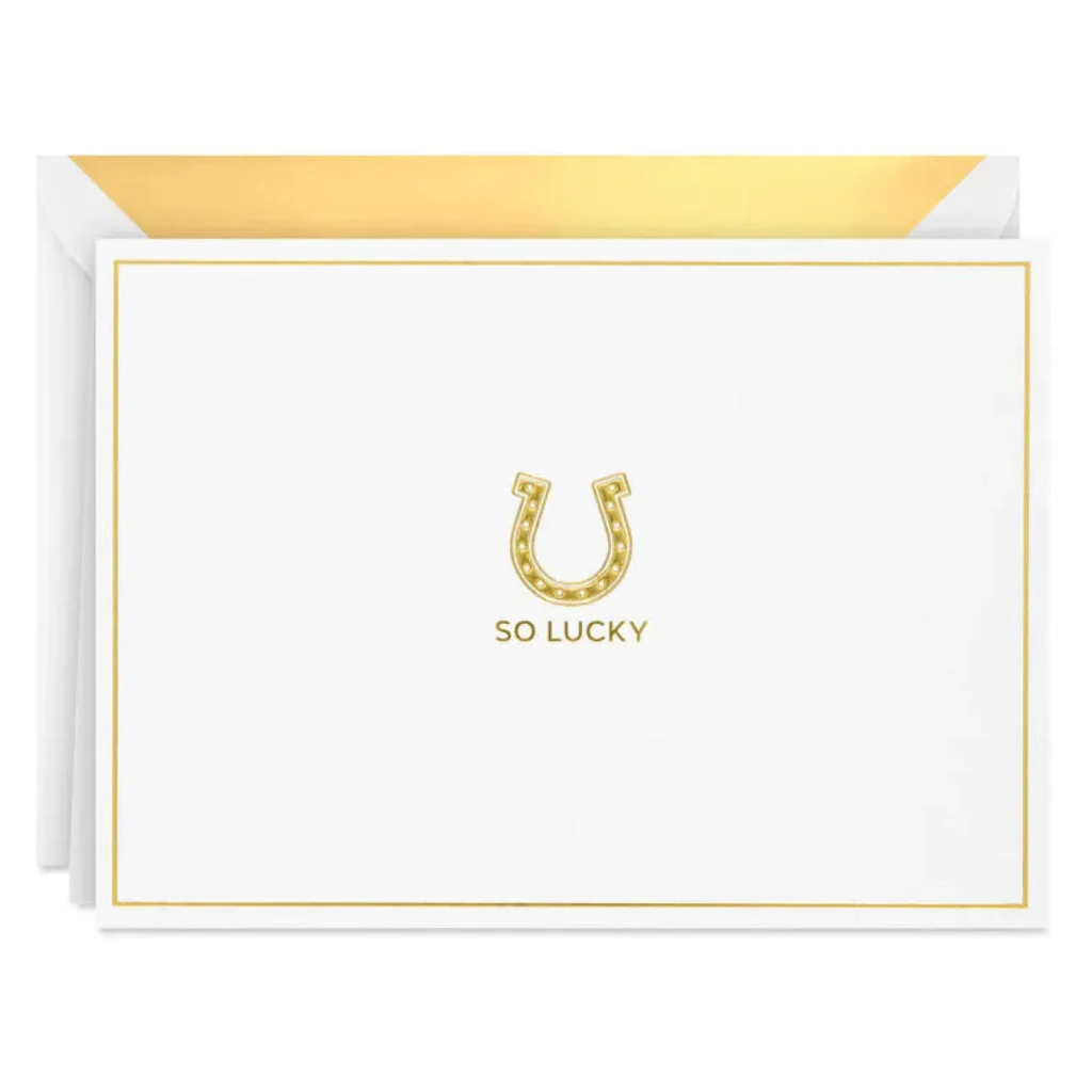Hallmark : Lucky Horseshoe Boxed Blank Note Cards Pack - Image 3