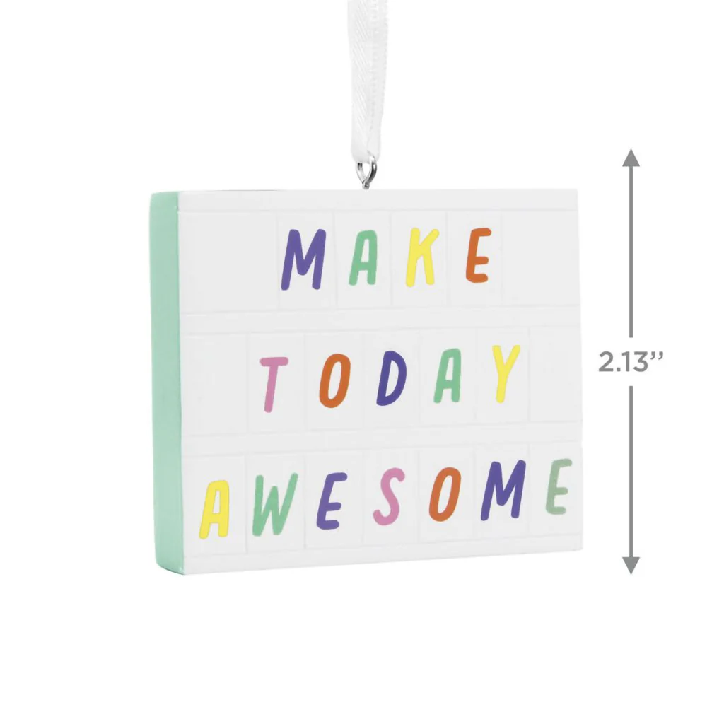 Hallmark : Make Today Awesome Letter Board Hallmark Ornament - Image 2