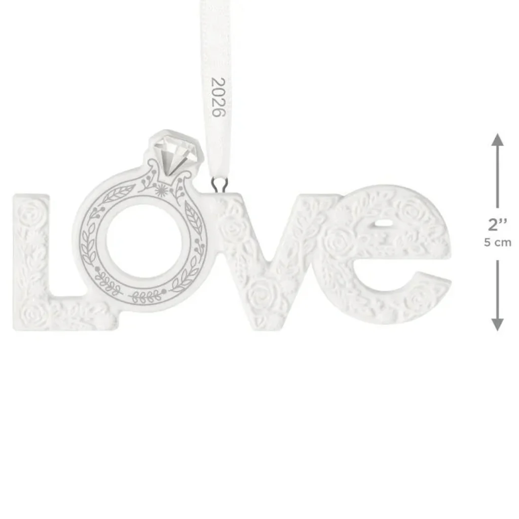 Hallmark : 2026 Keepsake  Our Engagement Porcelain Ornament (229) - Image 3