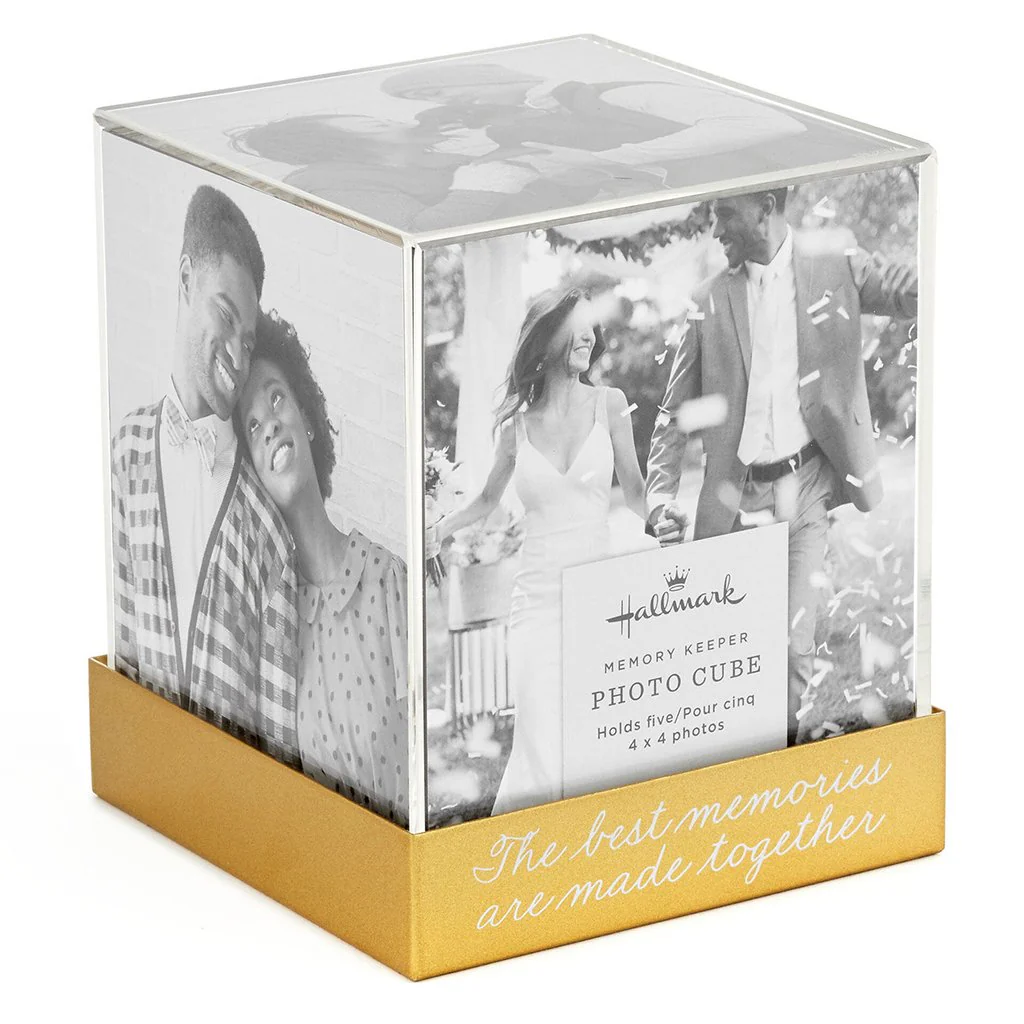 Hallmark : Photo Cube Acrylic Picture Frame, Holds 5 Photos