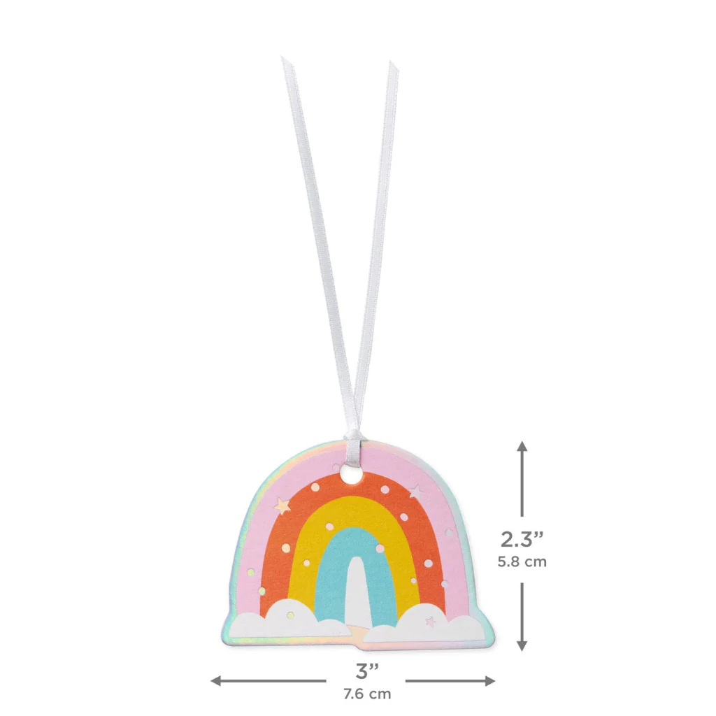 Hallmark : Rainbow on Clouds Die Cut Gift Tag - Image 4
