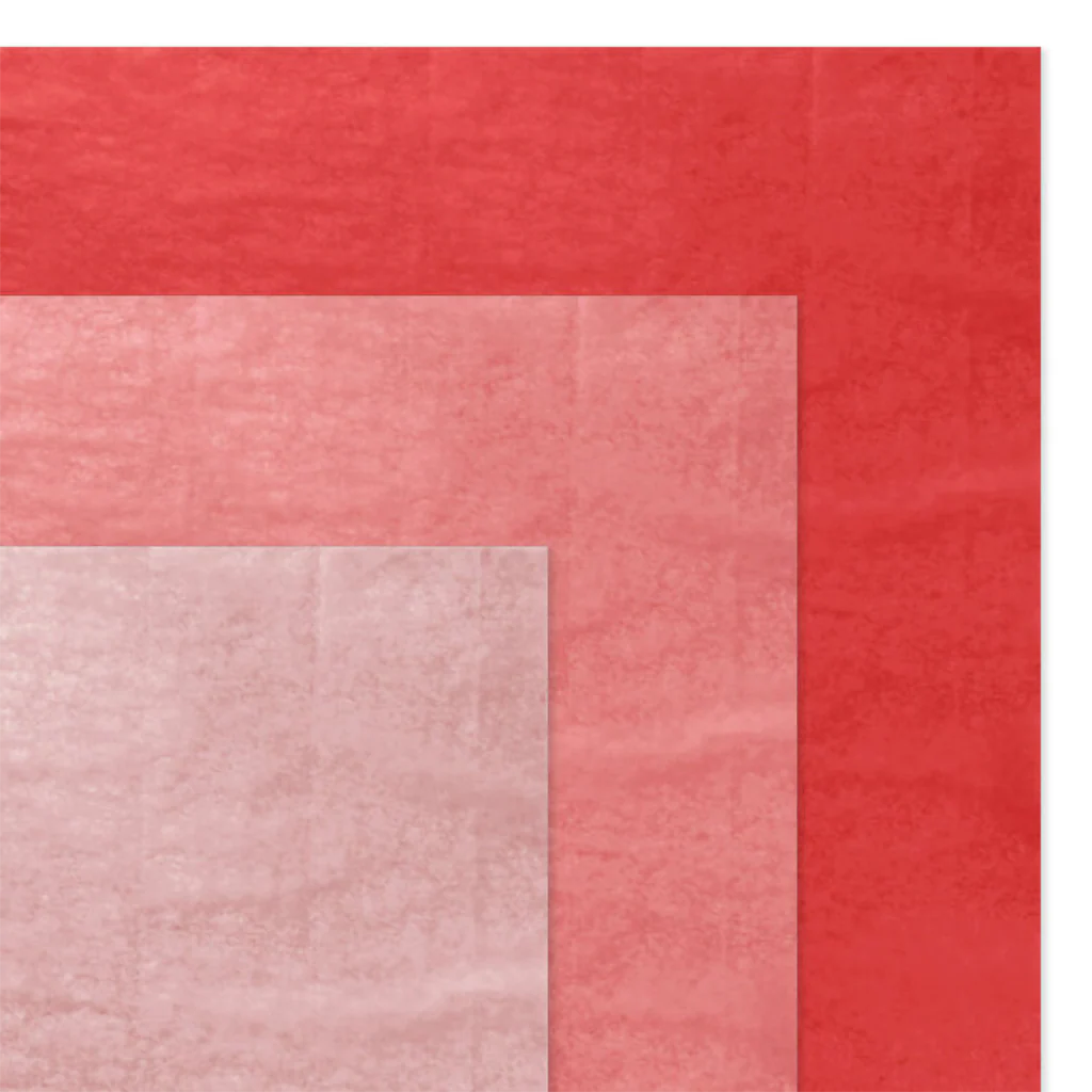 Hallmark : Solid Red-Orange/Coral/Pink 3-Pack Assortment Tissue Paper, 12 sheets - Image 3