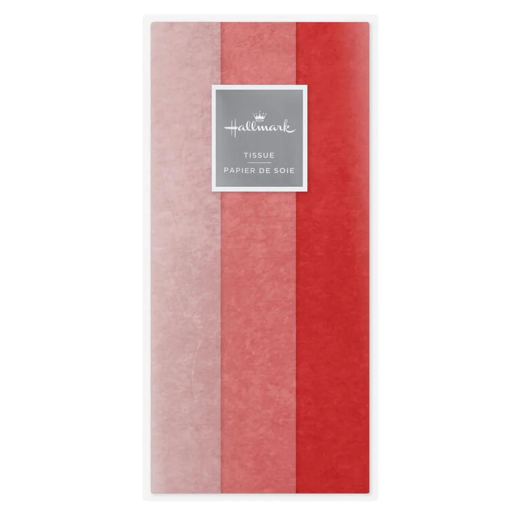 Hallmark : Solid Red-Orange/Coral/Pink 3-Pack Assortment Tissue Paper, 12 sheets - Image 5