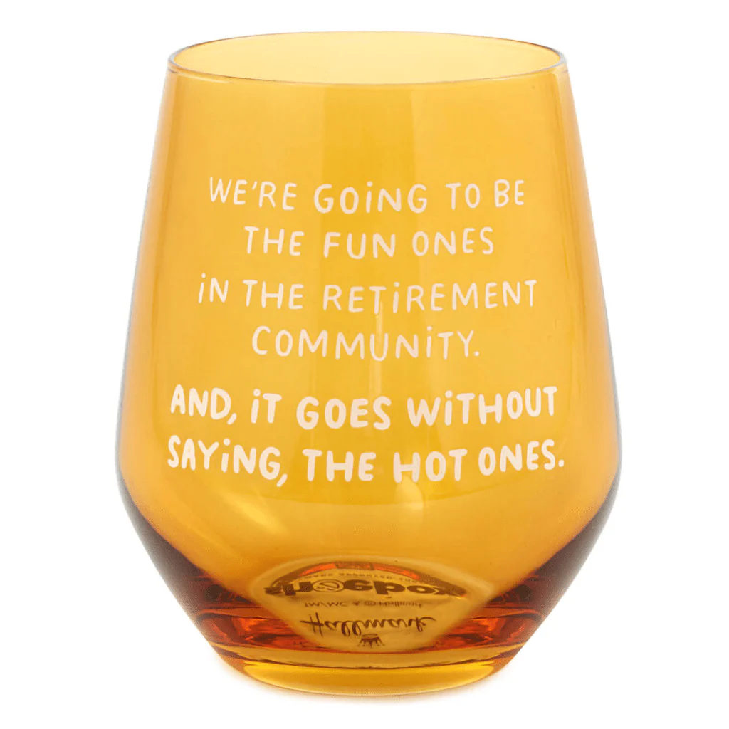 Hallmark : The Hot Ones Funny Stemless Wine Glass, 15.5 oz.