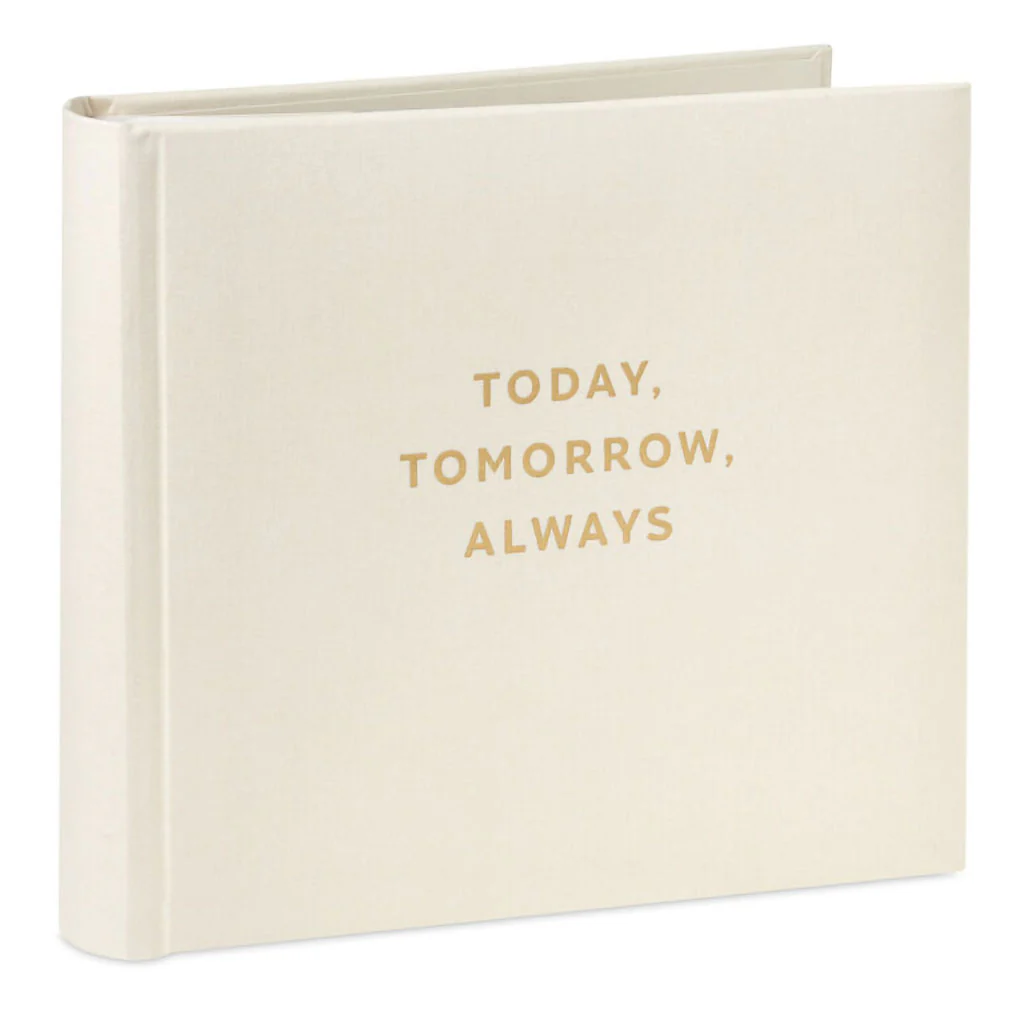 Hallmark : Today, Tomorrow, Always Gold on Cream Linen Photo Album - Image 6