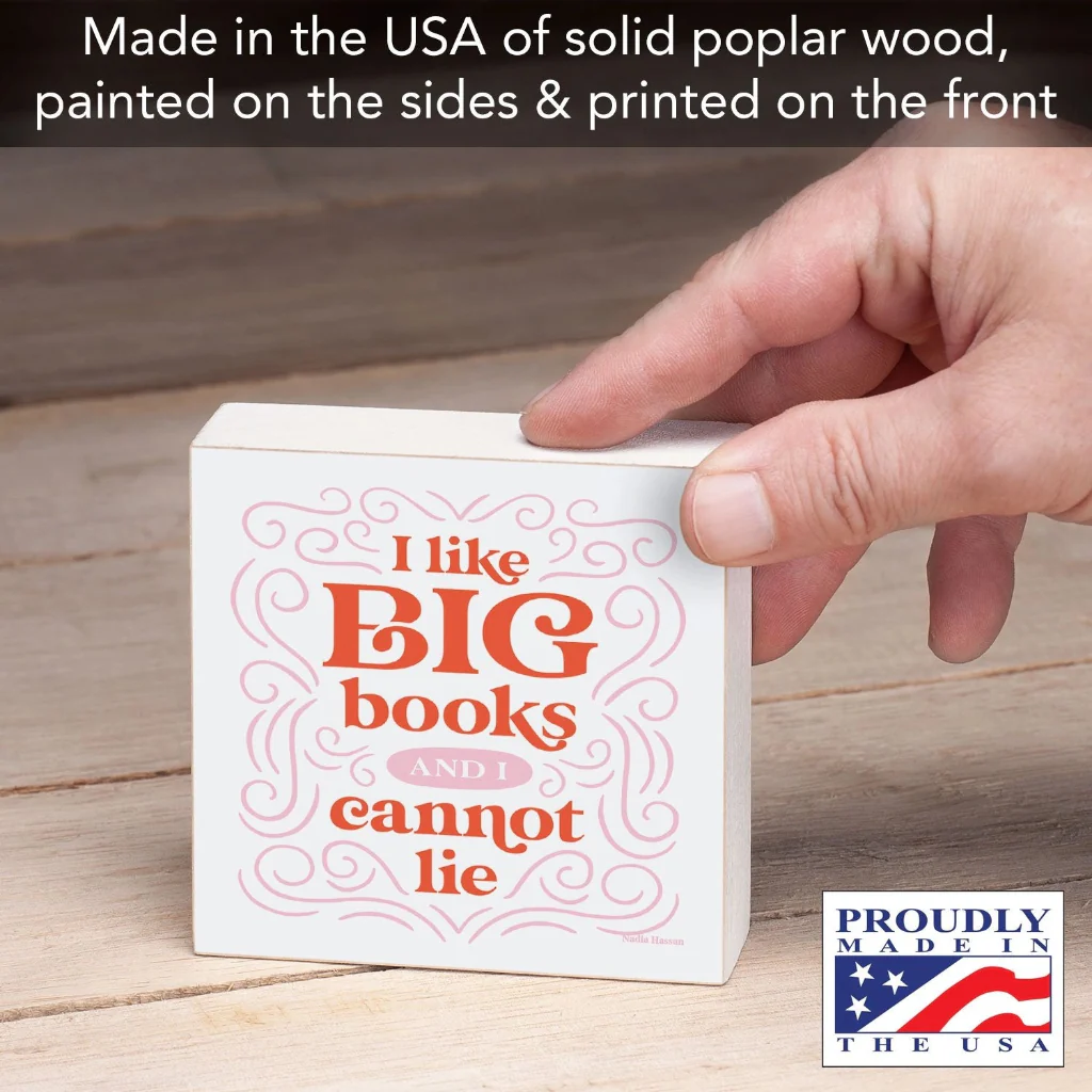 Highland : Home Like Big Books Freestanding Solid Wood Block Sign - Image 3