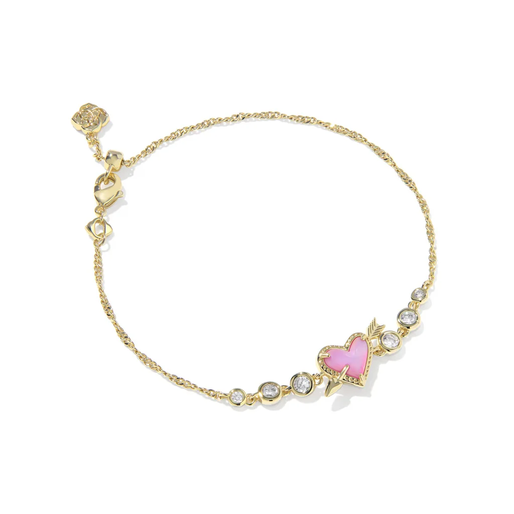 Kendra Scott : Ari Heart Arrow Gold Tennis Bracelet - Image 2