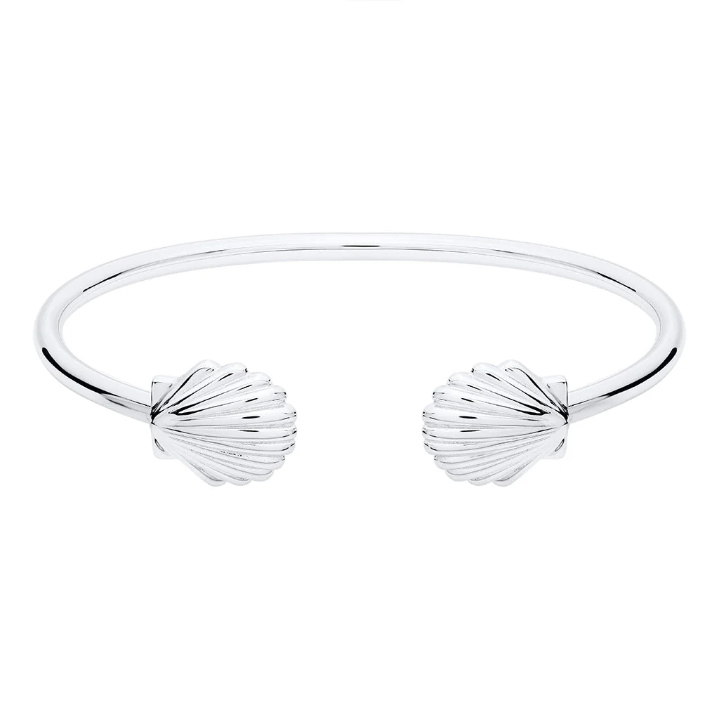 Cape Cod : Scallop Shell Cuff - Silver