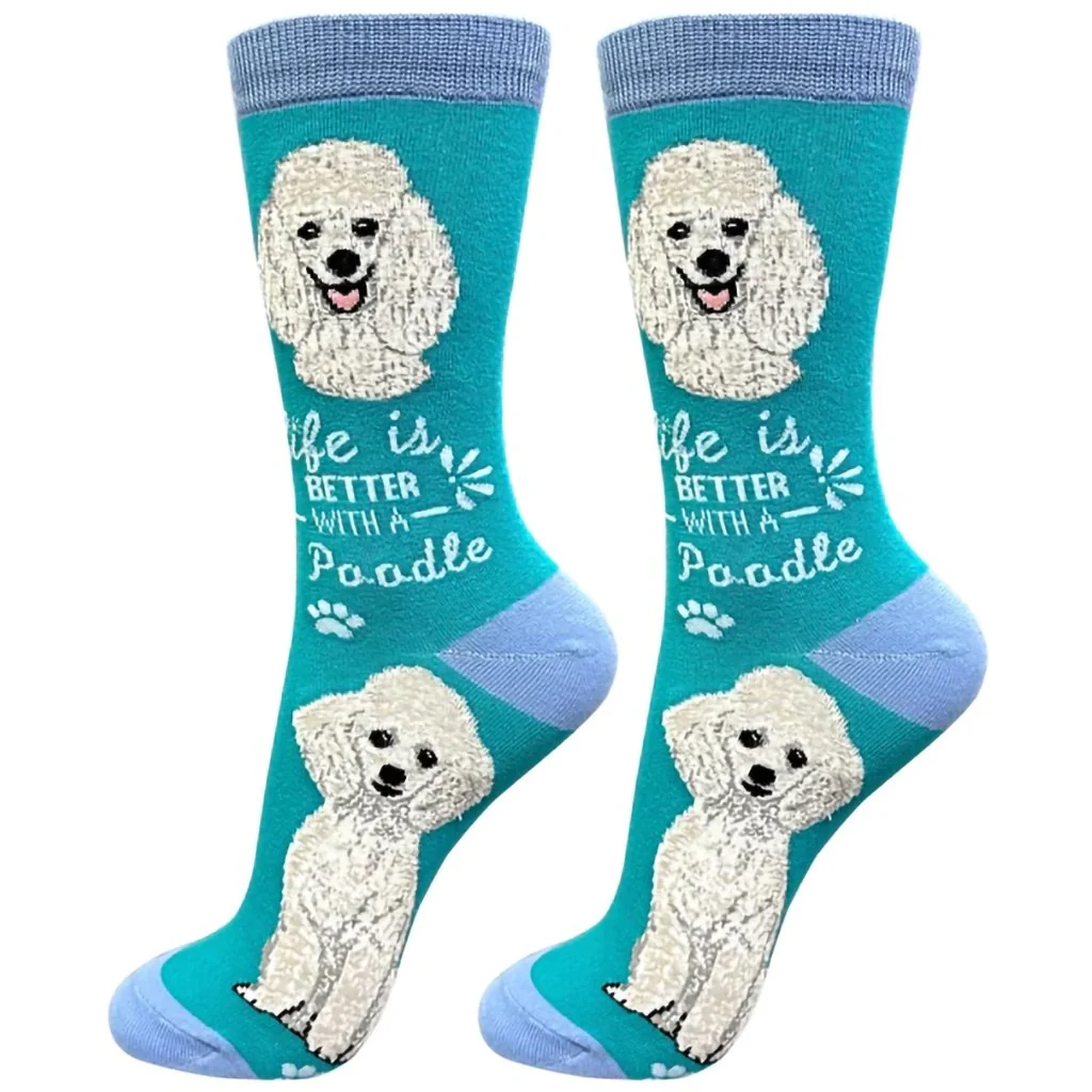 Life Is Better : Crew Socks - Poodle