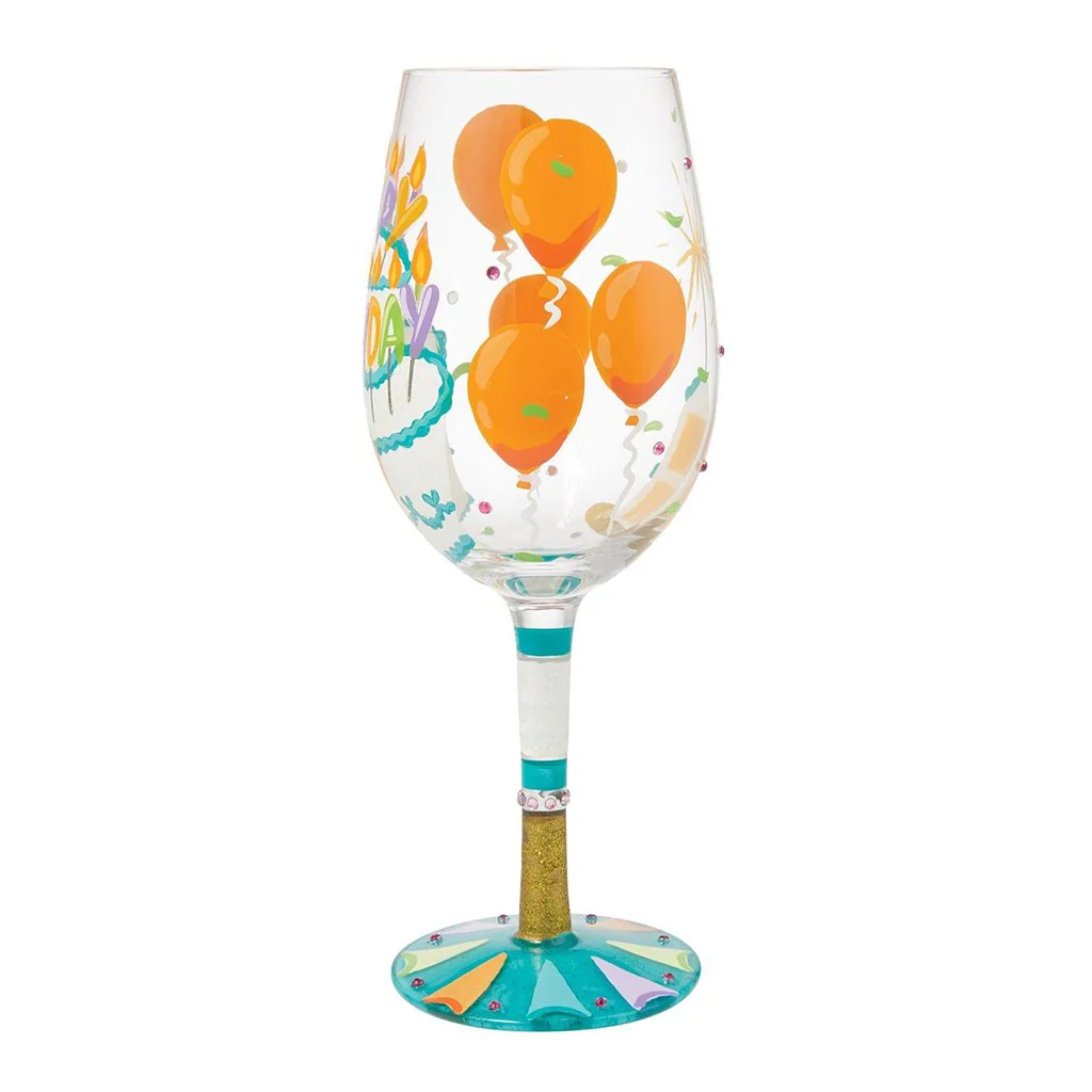 Lolita : Birthday Slice Wine Glass - Image 2
