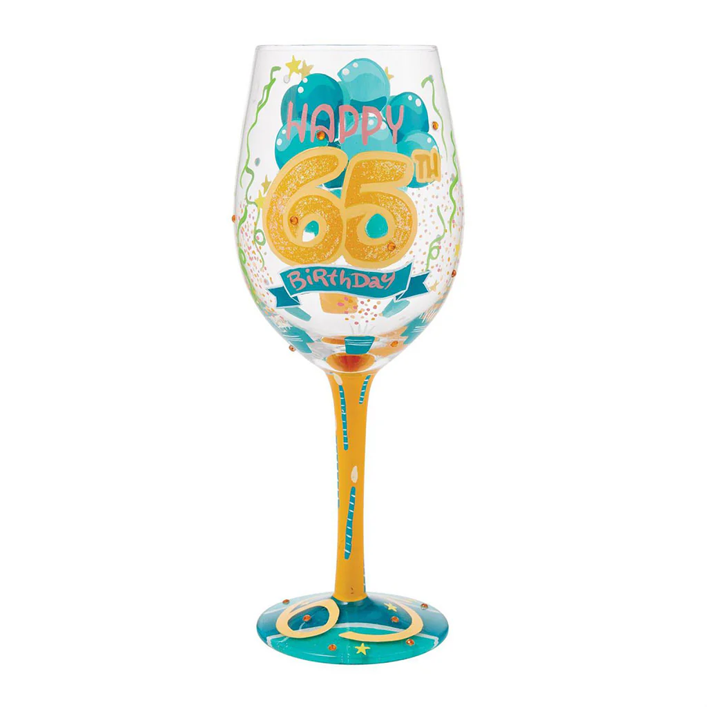 Lolita : Happy 65th Birthday Wine Glass