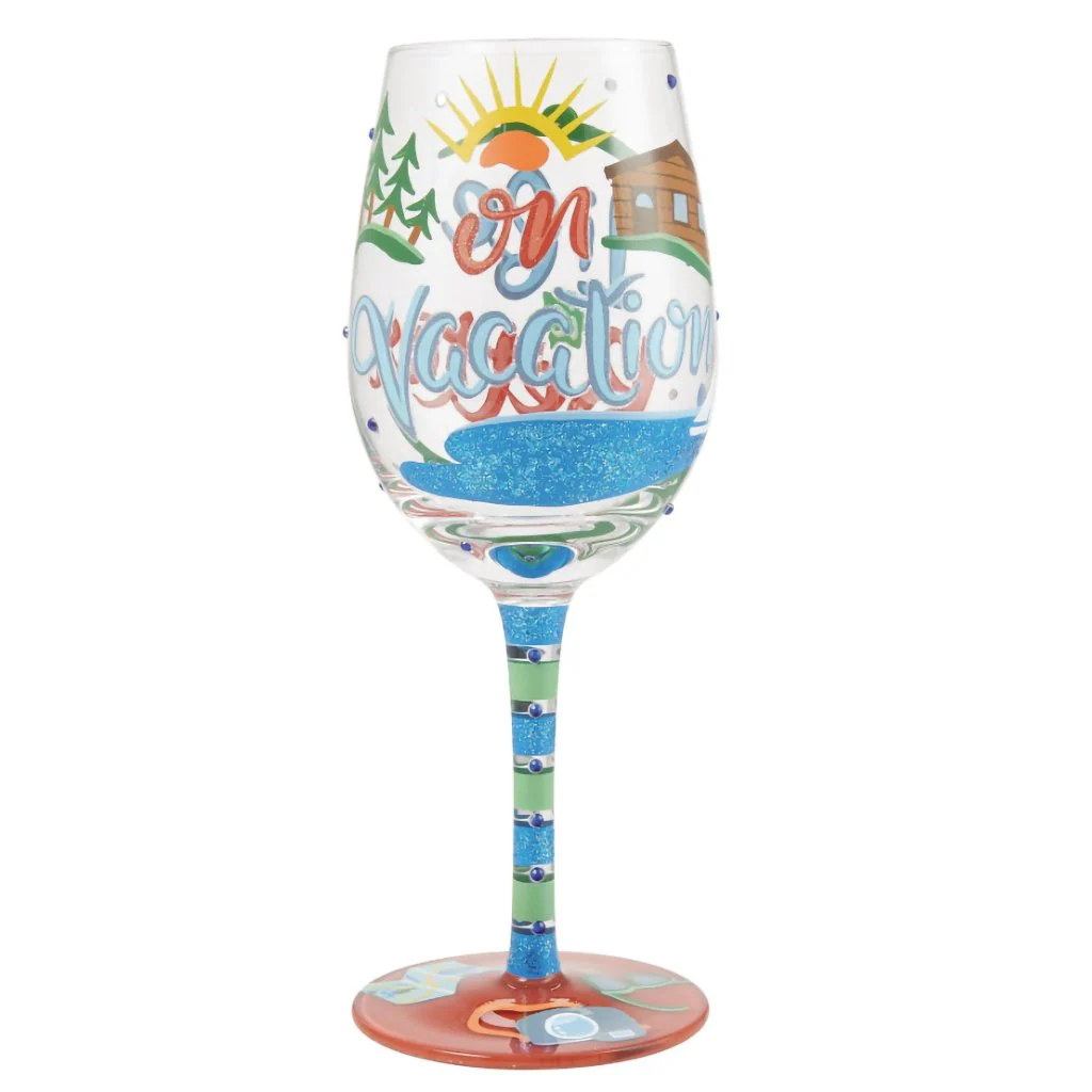 Lolita : Life on Vacation Wine Glass - Image 3