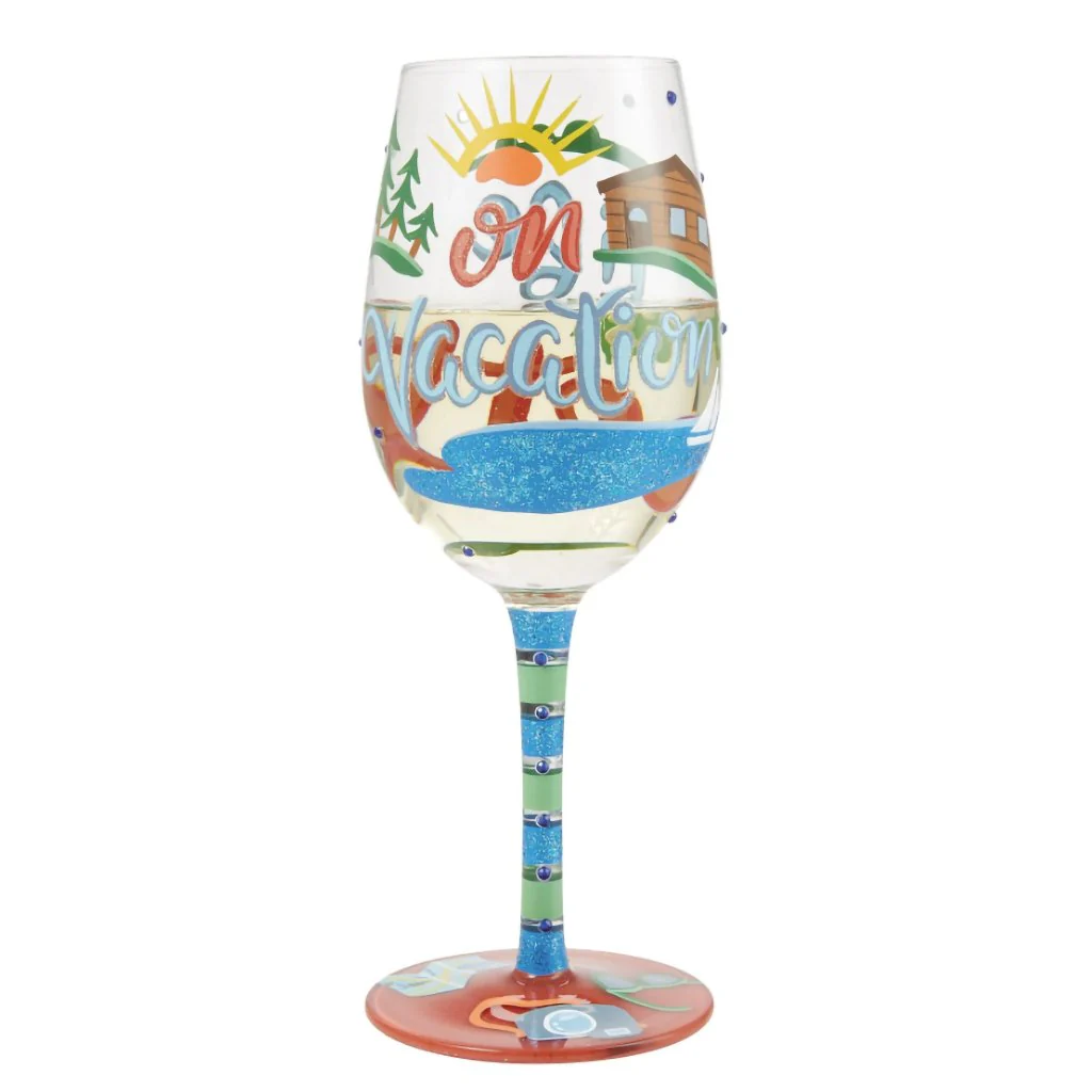 Lolita : Life on Vacation Wine Glass - Image 4