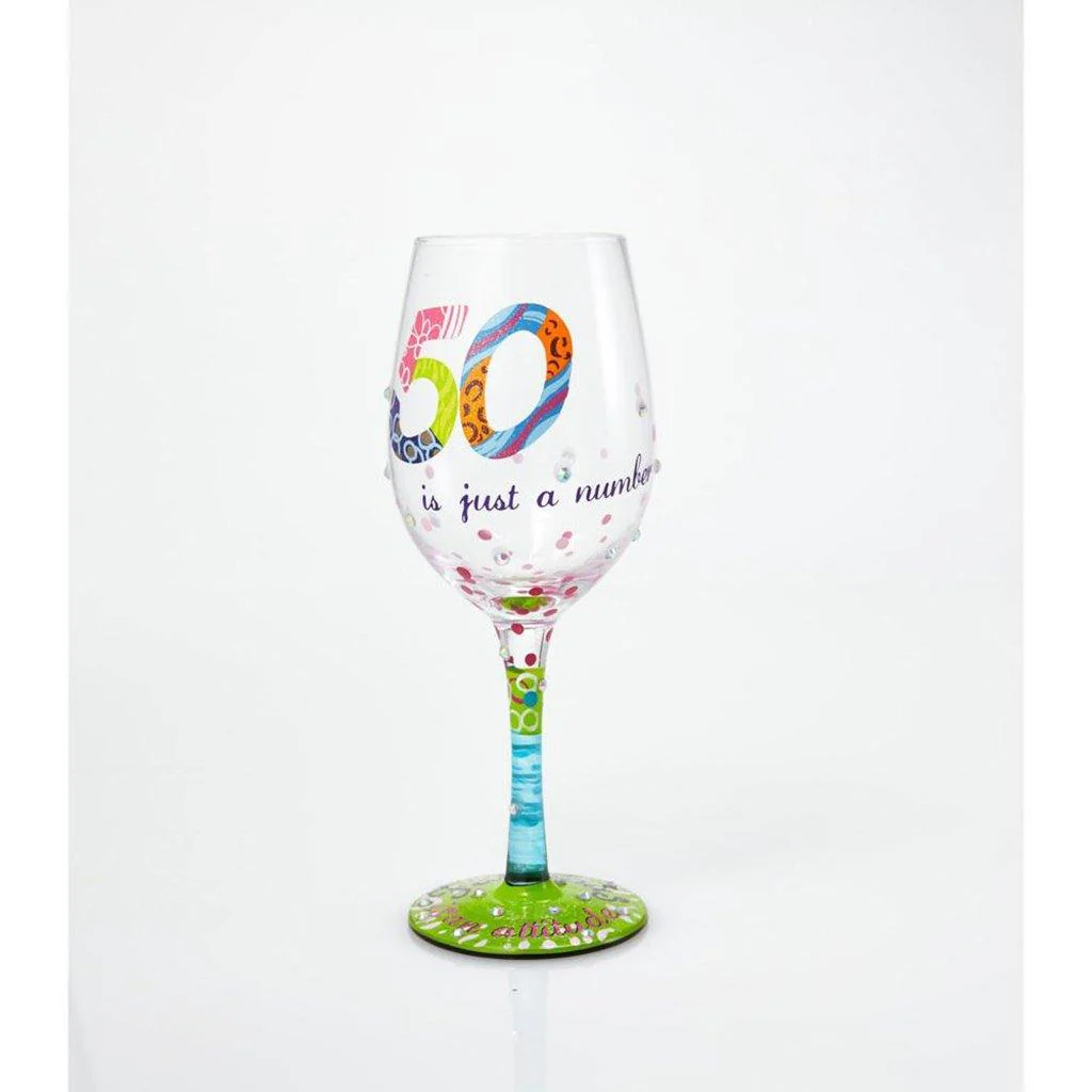 Lolita : 50 Is Just a Number Wine Glass - Image 2