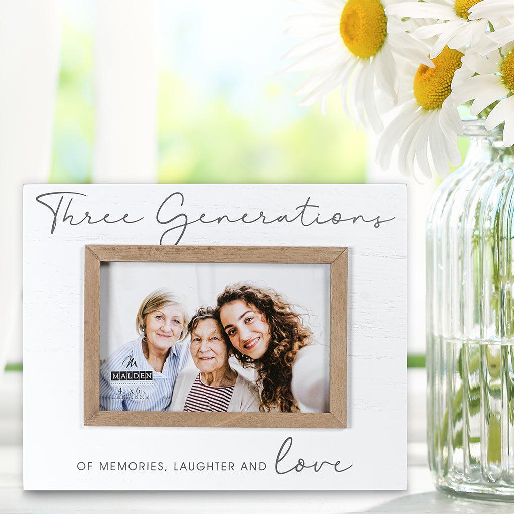 Malden : 3 Generations Rustic Script Photo Frame - 4x6 - Image 2