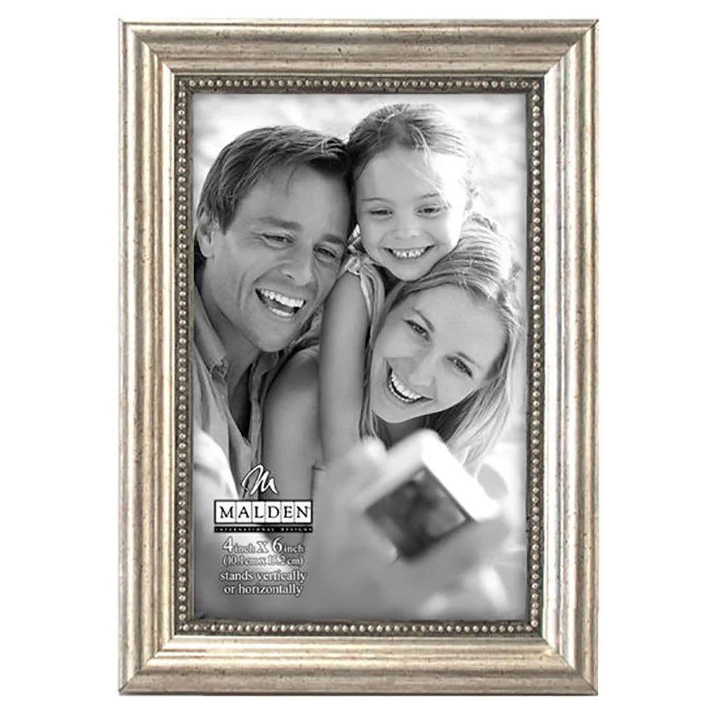 Malden : Silver Bead Photo Frame - 5x7