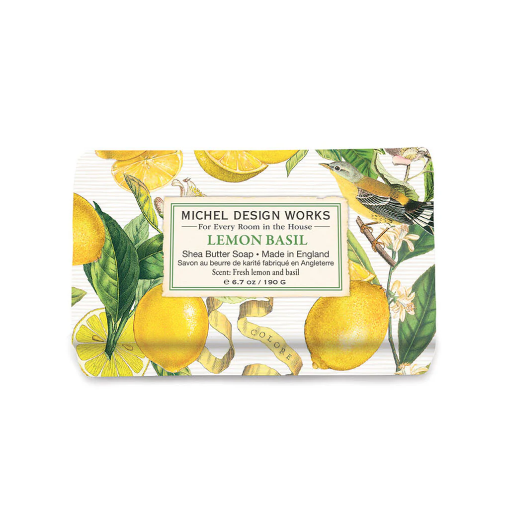 Michel Design Works : Lemon Basil Medium Bath Soap Bar