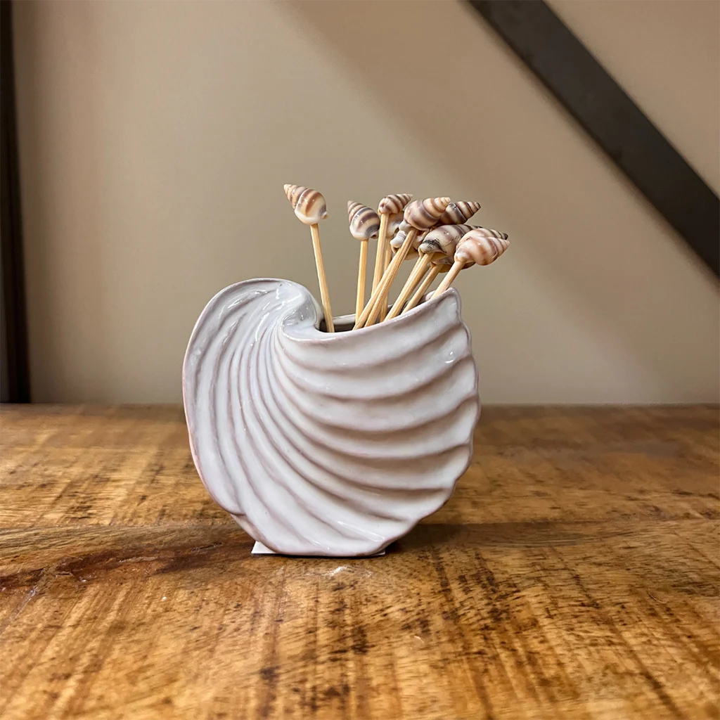 Mud Pie : Spiral Shell Toothpick Holder