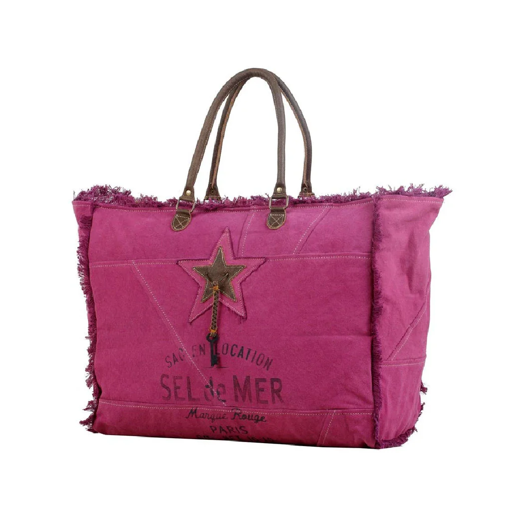 Myra Bag : Popping Pink Weekender Bag - Image 2