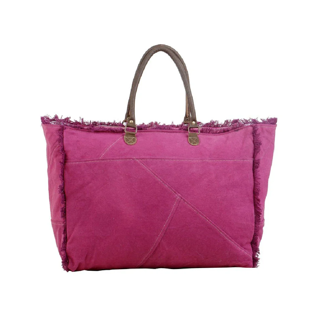 Myra Bag : Popping Pink Weekender Bag - Image 4