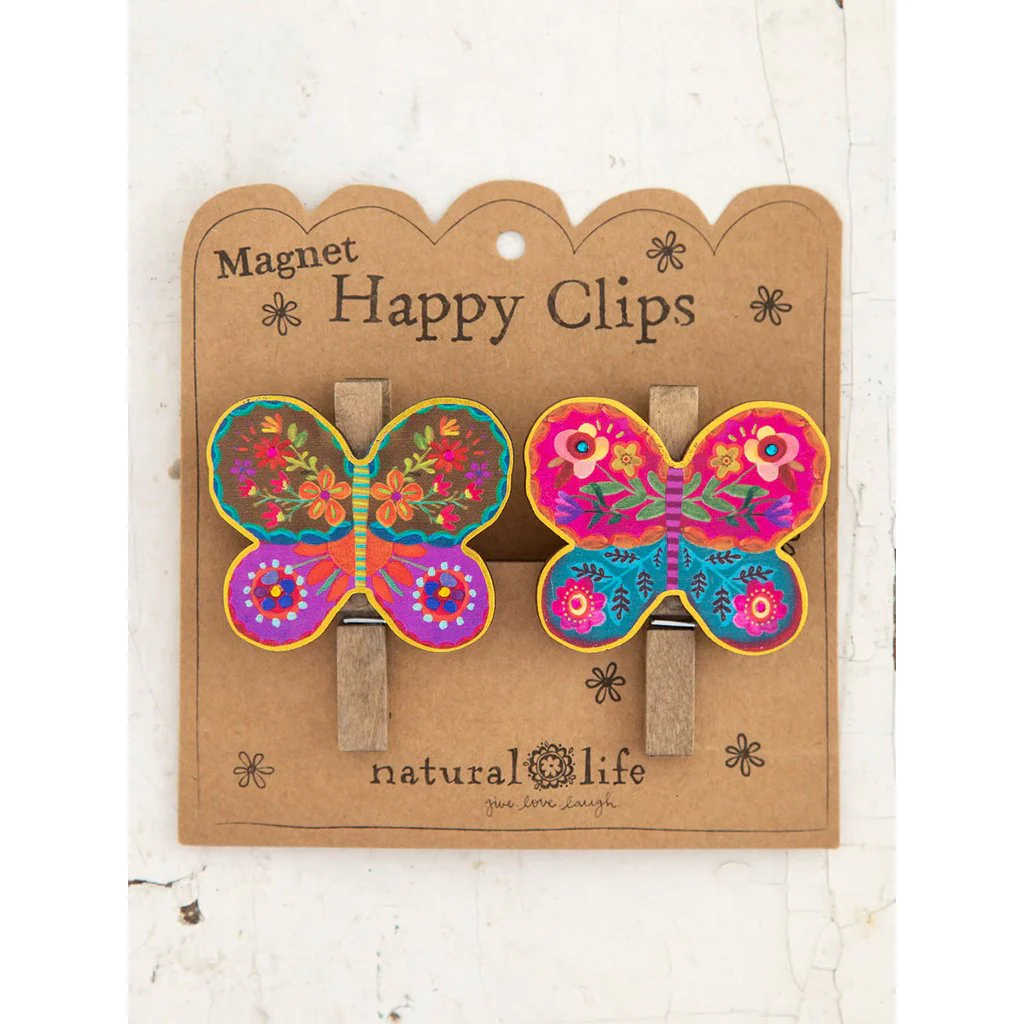 Natural Life : Magnet Bag Clips, Set of 2 - Butterfly