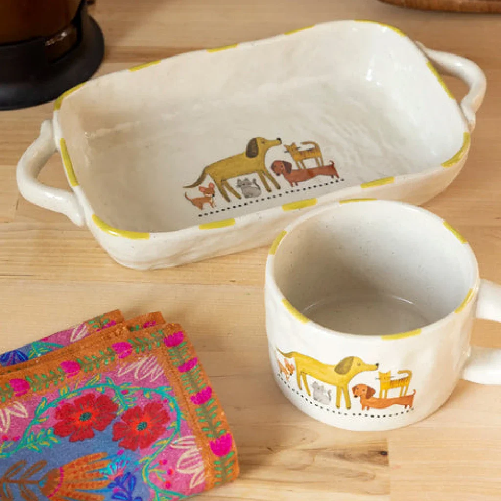 Natural Life : Stoneware Folk Mug - Image 3