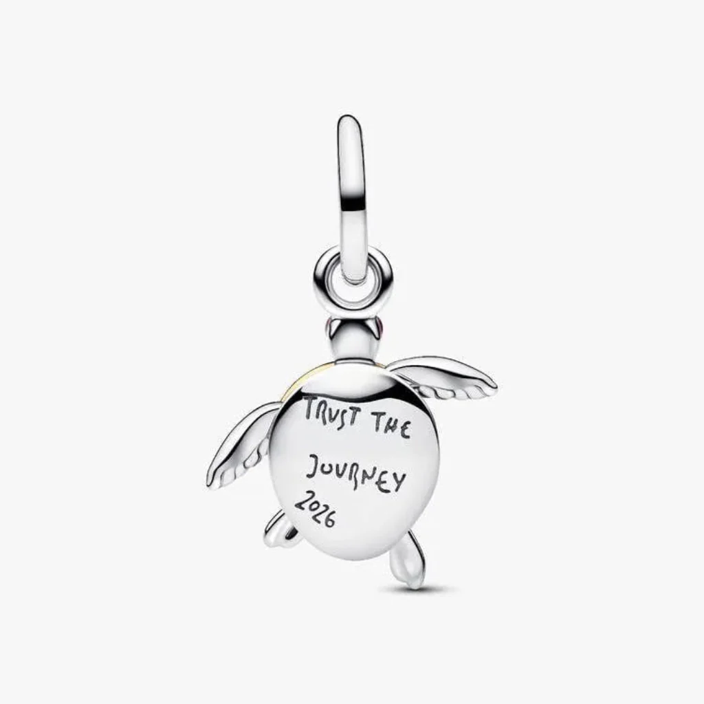 Pandora : 2026 Pink Sea Turtle Lab-Grown Diamond Dangle Charm - Image 2