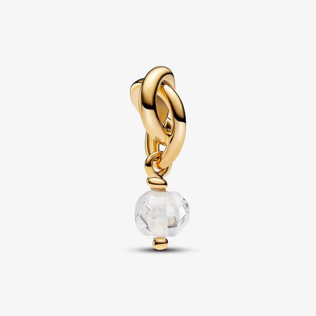 PANDORA : April Clear Eternity Circle Dangle Charm