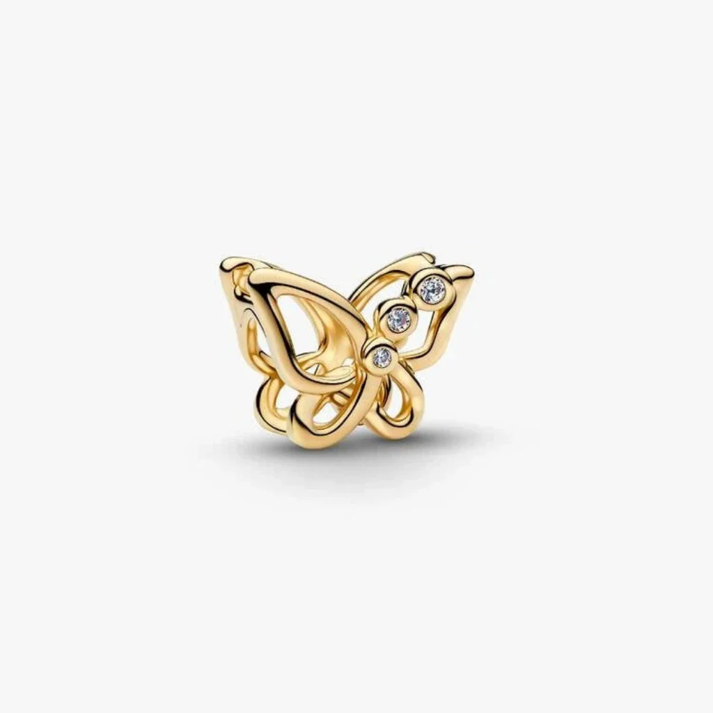 PANDORA : Butterfly Openwork Charm - Gold
