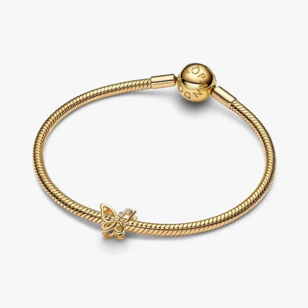 PANDORA : Butterfly Openwork Charm - Gold - Image 3