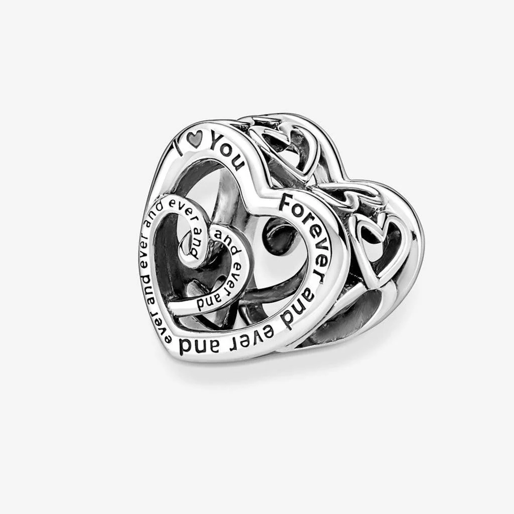 PANDORA : Entwined Infinite Hearts Charm - Image 2