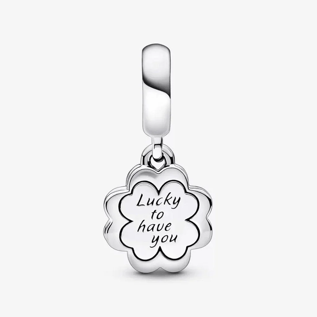 PANDORA : Four-leaf Clover Friendship Double Dangle Charm - Image 4