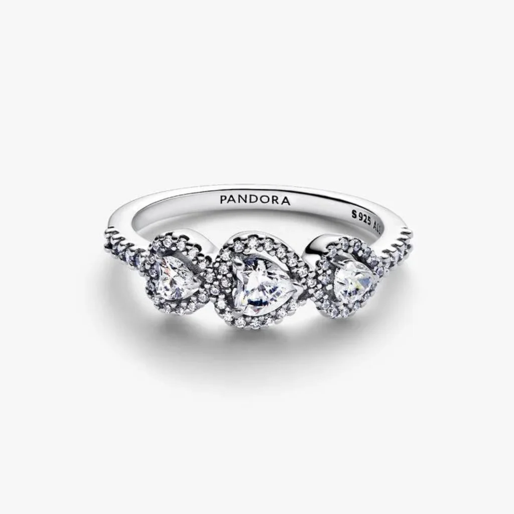 PANDORA : Halo Heart Trilogy Ring