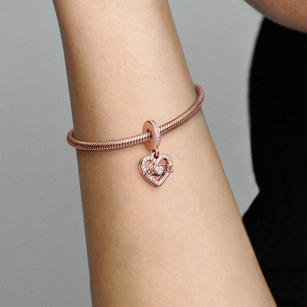 PANDORA : Heart & Mum Dangle Charm - Image 3