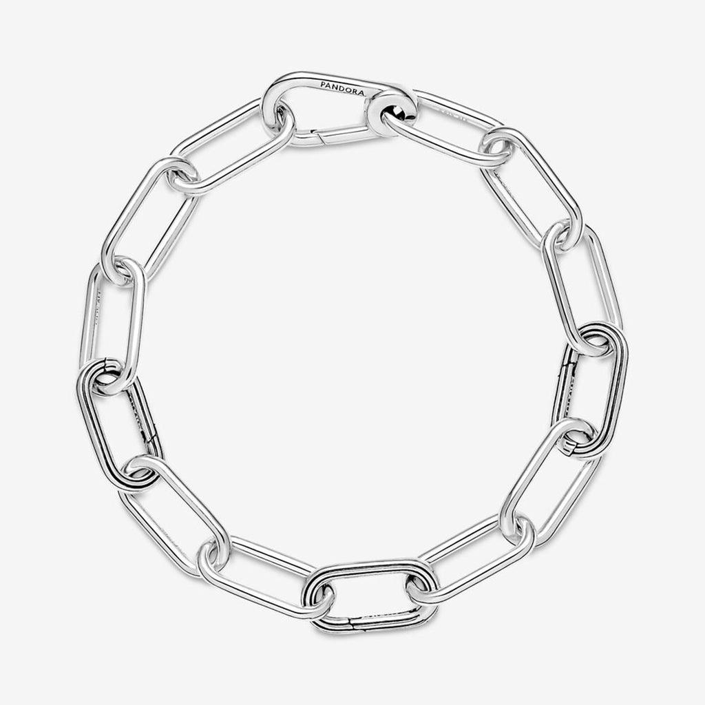 PANDORA : Medium Link Chain Bracelet in Sterling Silver - 3 Connectors - Image 4
