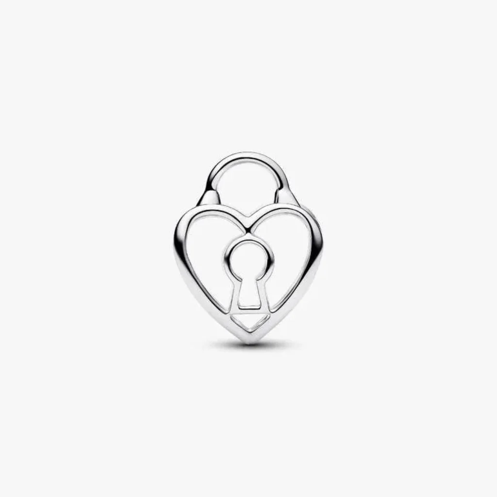 Pandora : Openwork Heart Padlock Charm - Image 2