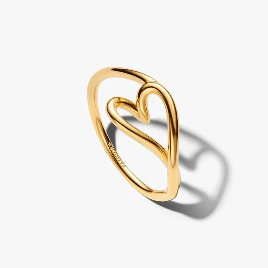 PANDORA : Organically Shaped Heart Small Ring