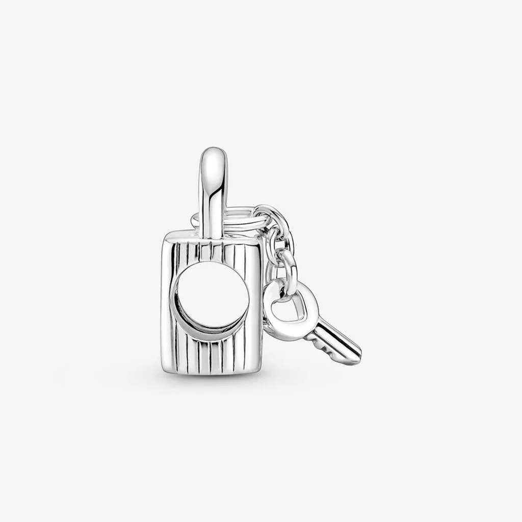 PANDORA : Padlock & Heart Key Charm - Image 3