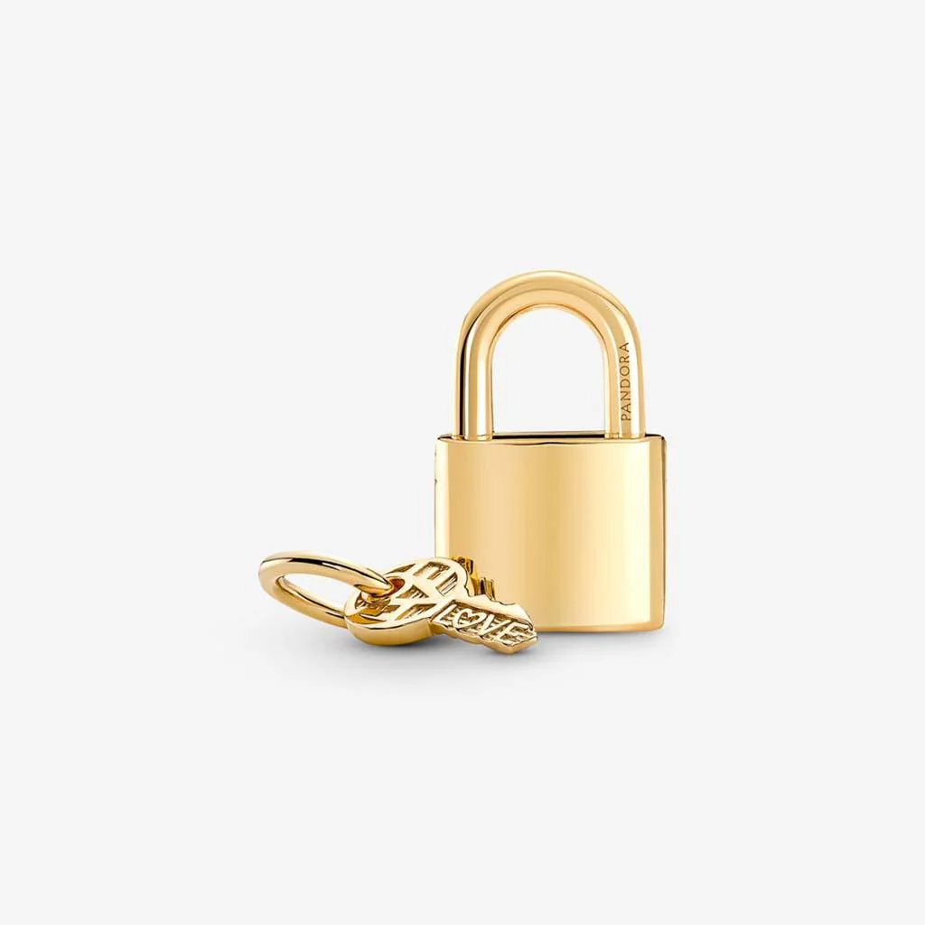 PANDORA : Padlock & Key Dangle Charm - Image 4