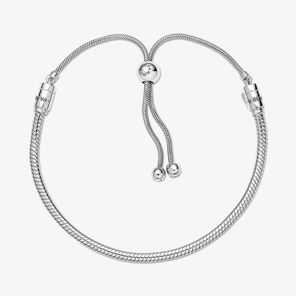 PANDORA : Pandora Moments Snake Chain Slider Bracelet