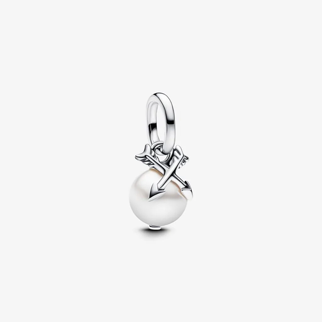PANDORA : Pearl & Arrows Mini Dangle Charm
