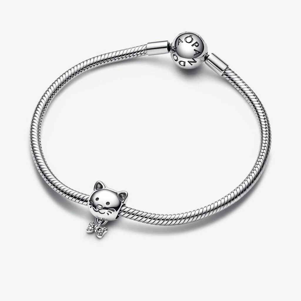 PANDORA : Pet Cat & Bow Charm - Image 4