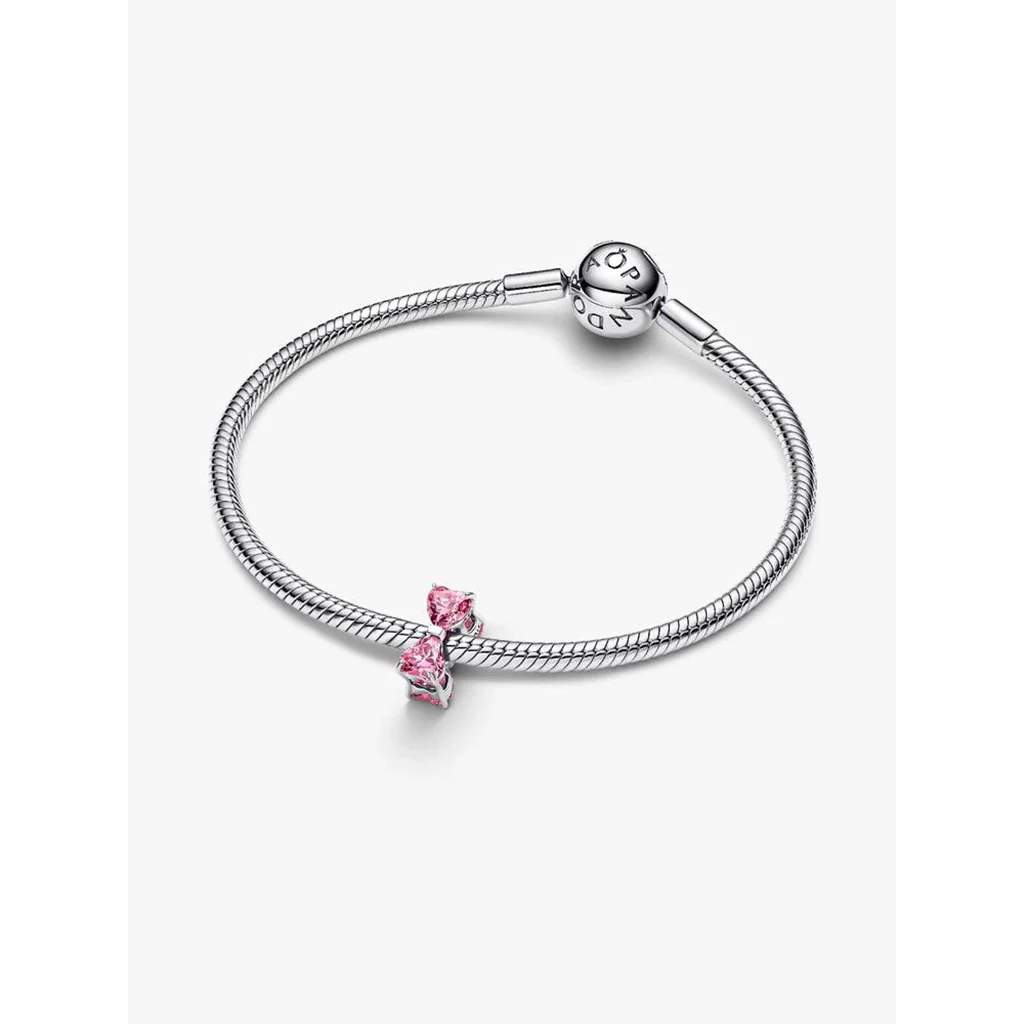 PANDORA : Pink Bow Charm - Image 3