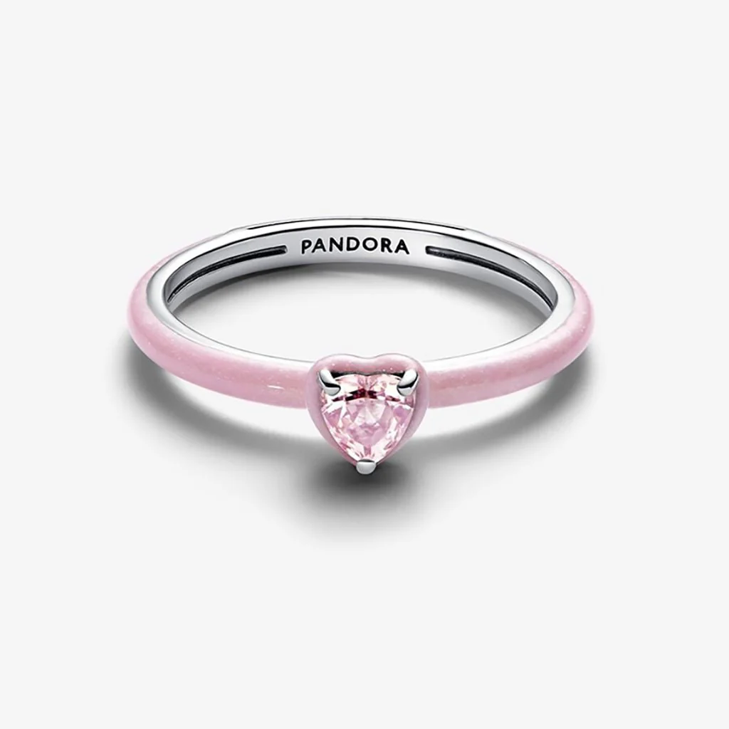 PANDORA : Pink Chakra Heart Ring - Image 3