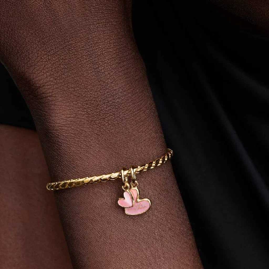 Pandora : Pink Mother & Daughter Splittable Dangle Charm - Image 5