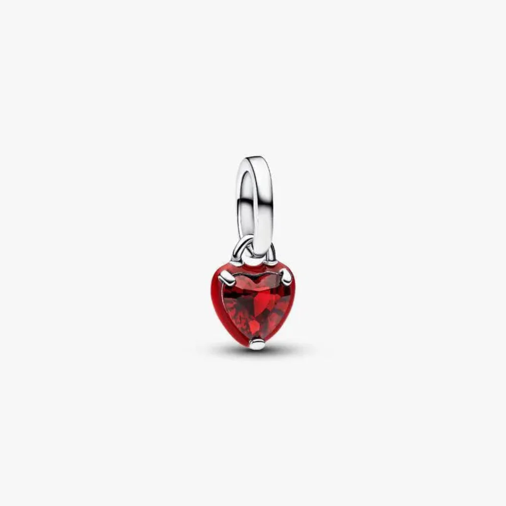 Pandora : Red Chakra Heart Mini Dangle Charm