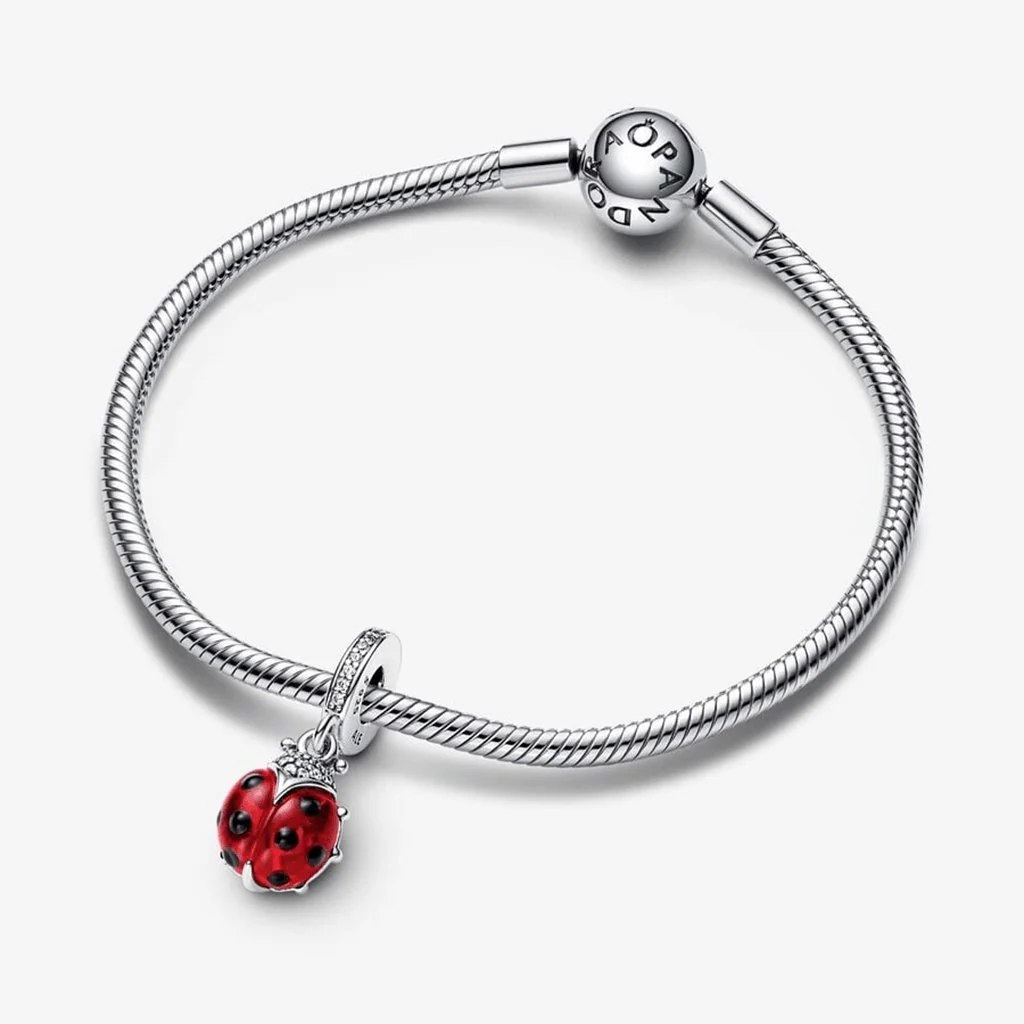 PANDORA : Red Ladybird Dangle Charm - Image 3