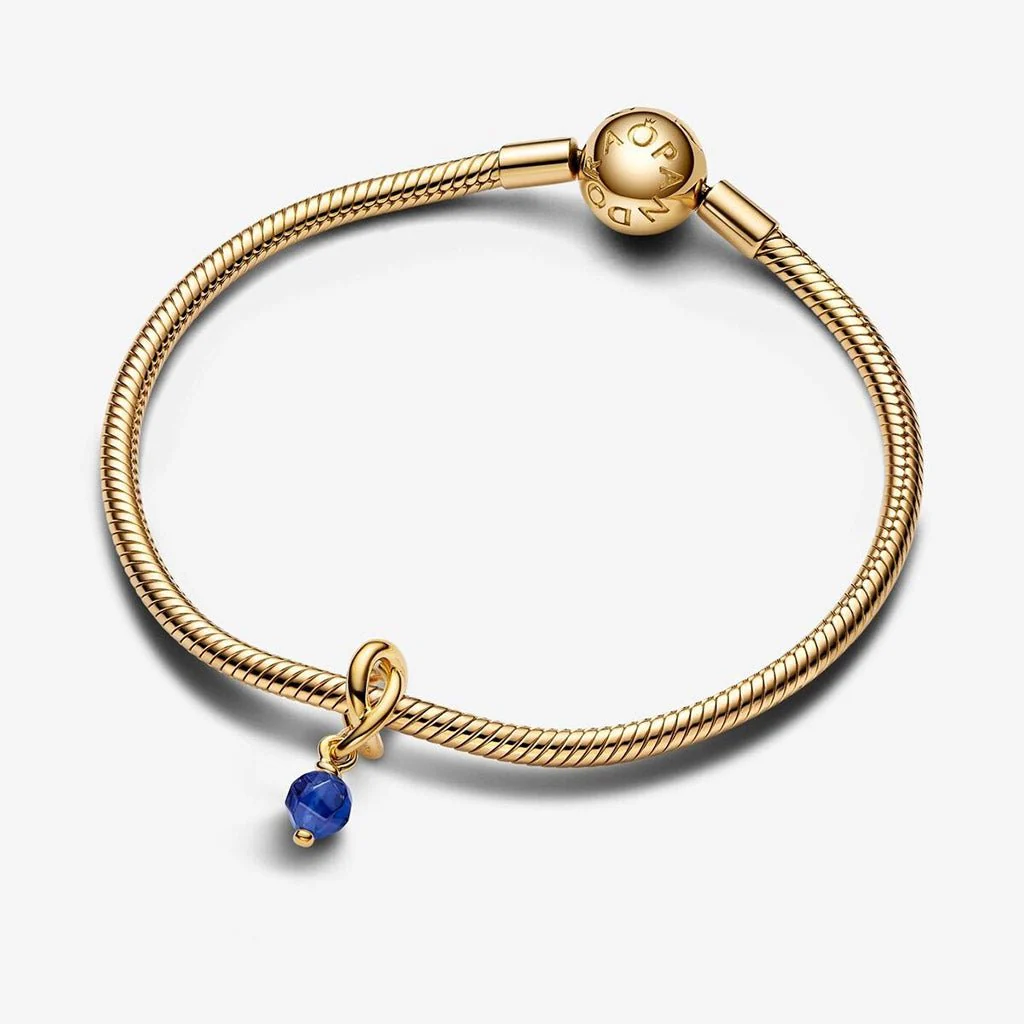 PANDORA : September Blue Eternity Circle Dangle Charm - Image 2