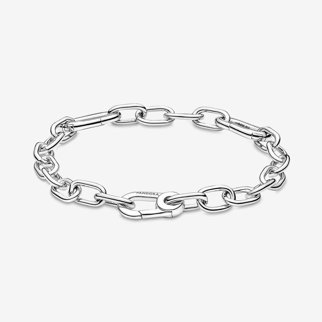 PANDORA : Small Link Chain Bracelet in Sterling Silver - 2 Connectors - Image 2